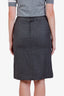 Pre-loved Chanel™ Grey Wool Midi Skirt Size 36