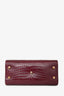 Saint Laurent Burgundy Embossed Croc Leather Baby Sac de Jour With Strap