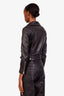Acne Studios Black Lambskin Biker Jacket Size 32