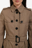 Burberry Taupe Cotton Single Breasted Trench Coat Size 2
