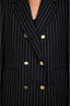 Thom Browne Navy/White Pinstripe Wool Blazer Size 44