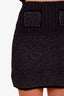 Prada Black Wool Cashmere Mini Skirt Size 38
