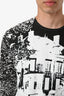 Christian Dior Black/White Cotton Mansion Print Crewneck Size M Mens