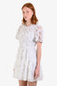 Needle & Thread Black/White Tulle Open Back Short Sleeve Mini Dress Size 6