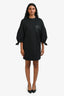 Max Mara Black M Logo Printed Short Sleeve T-shirt Dress Size 4 US