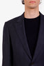 Lanvin Navy Single Breasted Blazer Size 50 Mens