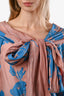 Dries Van Noten Pink/Blue Floral Print Long Sleeves Top Size 36