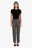 Ganni Grey Pinstriped Pants Size 36