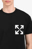 Off-White Black Cotton Graphic T-Shirt Size S Mens