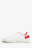 Valentino White/Red Leather 'Backnet' Sneakers Size 37