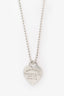 Tiffany & Co. Sterling Silver 'Return to New York' Heart Tag Pendant Dog Tag Chain Necklace