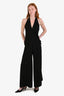 Frame Black Key Hole Halter Jumpsuit Size XS
