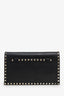 Valentino Black Leather Rockstud Clutch