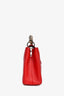 Louis Vuitton Red Taurillon Leather Python Capucines BB Top Handle Bag