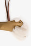 Hermès 2025 Etoupe/Craie Leather Shearling 'Budy' Dog Charm