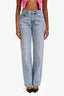 Alexander Wang Blue Denim Light Wash Straight Leg Jeans Size 26