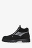 Louis Vuitton Black/Grey Suede Logo Lace Up Boots Size 8