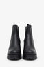 Prada Black Leather Lug Sole Chelsea Boots Size 37