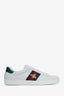 Gucci White Leather Web Bee Ace Sneakers Size 12 Mens