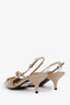 Miu Miu Beige Patent Leather Slingbacks Size 36