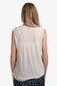 Rick Owens Beige Cotton SS 2022 Sheer Sleeveless Top Est. Size 4