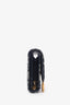Christian Dior 2019 Navy Oblique Jacquard Saddle Lotus Wallet