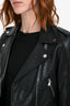 Sandro Black Leather Biker Jacket Size 1