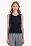 Pleats Please Issey Miyake Navy Sleeveless Top Size 3
