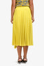 Sacai Yellow Pleated Midi 2-Piece Skirt Size 1