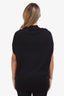 Rick Owens FW 2015 Navy Funnel Neck Sleeveless Sweater Size 4