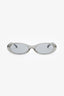 Pre-loved Chanel™ Silver Frame Logo Oval Sunglasses