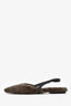 Brunello Cucinelli Monili Shearling Slingback Flats Size 37