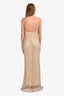 Cavanagh Baker Gold Crystal Strapless Hidden Corset Gown Size S