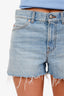 Gucci Blue Denim Angry Cat Shorts Size 26