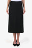 Max Mara Black Wool Long Skirt Size 8