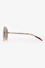 Christian Dior Gold Metal Mirror Aviator Sunglasses