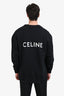 Celine Black Logo Printed Baseball Style Button Up Jacket Size S Men