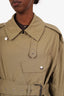 Isabel Marant Khaki Green Lorenzo Tie-waist Trench Coat Size 36