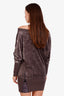 Moncler Grey Velour Mini Dress Size M