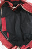 Balenciaga Cherry Red Leather Classic Motocross Small City Bag with Strap