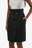 Max Mara Black Wool Button Detailed Skirt Size 4