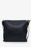 Bottega Veneta Black Intrecciato Leather Messenger Bag