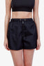 Prada Black Nylon Logo Shorts Size 36