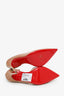 Christian Louboutin Beige Patent Leather 'Iriza' Pointed Toe Heels Size 37