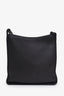Longchamp Black Leather Medium Le Foulonné Crossbody Bag