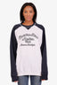 Christian Dior Navy/White Cotton Atelier Sweatshirt Size XXL