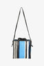 Balenciaga Blue/Navy/Grey Leather Bazar Shopper Tote With Strap