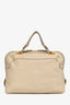 Chloe Cream Leather Top Handle Bag with Strap