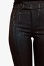 Smythe Black Cotton Patterned Velvet Detailed Suit Size 00 or 2