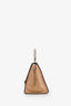 Celine Beige Leather Suede Medium Trapeze Top Handle Bag With Strap